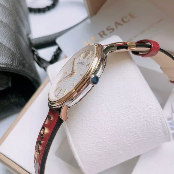 Versace Red Strap 38mm Dial Ladies Watch